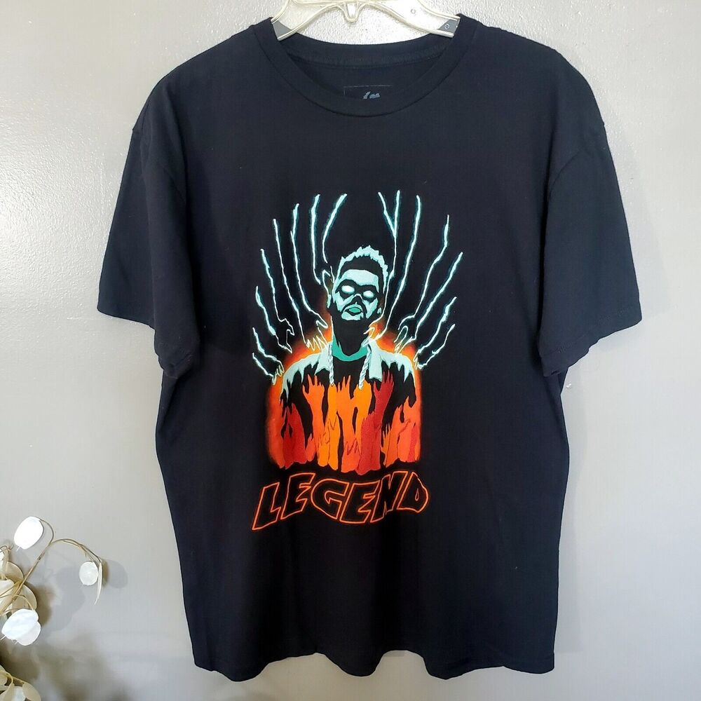 The Weekend Legend Licensed T-Shirt Size Medium Black Cotton Concert Starboy XO